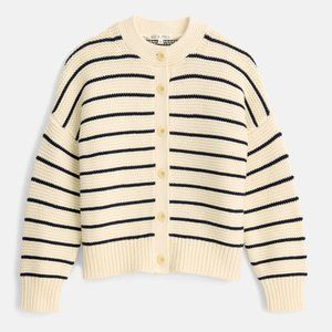 Alex Mill Cream and Black Striped Cardigan